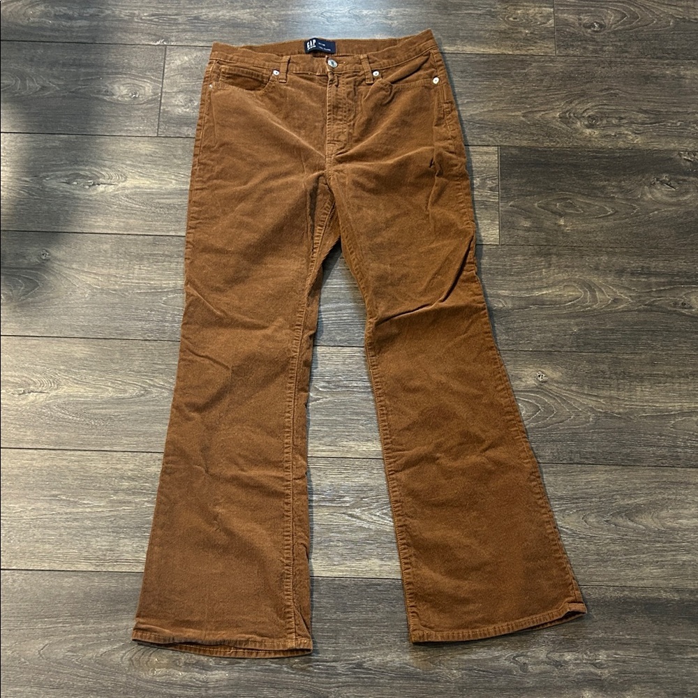 GAP Tan Corduroy Flare Pants